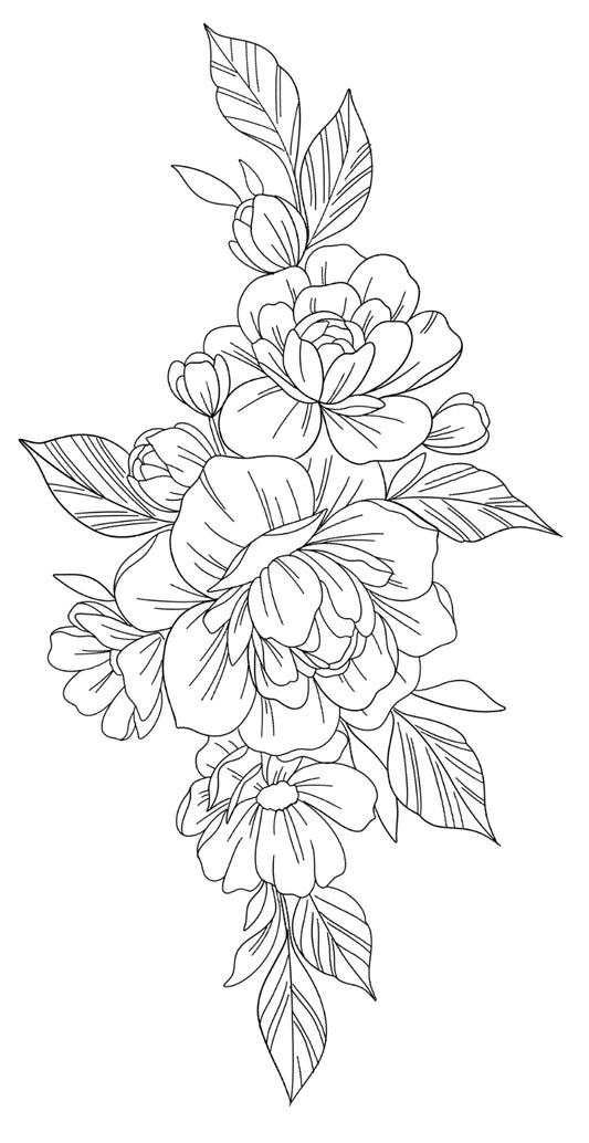Triple Floral Scroll Saw Template